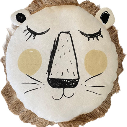 Atmosphera Kids Leeuwenkussen - Ø44xD13cm - Beige