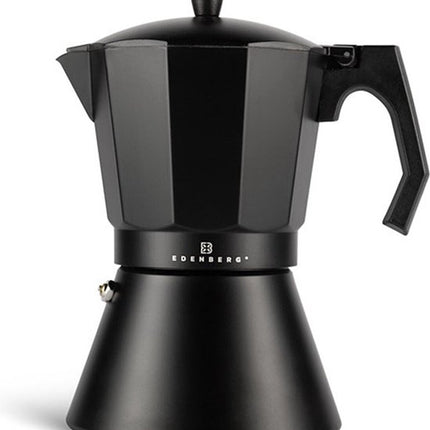 Edënbërg Black Line - Percolator - Koffiemaker 12 kops - Espresso Maker 400 ML - Zwart