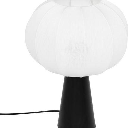 Atmosphera Tobie Tafellamp - Ø25xH33cm - Zwart/Wit
