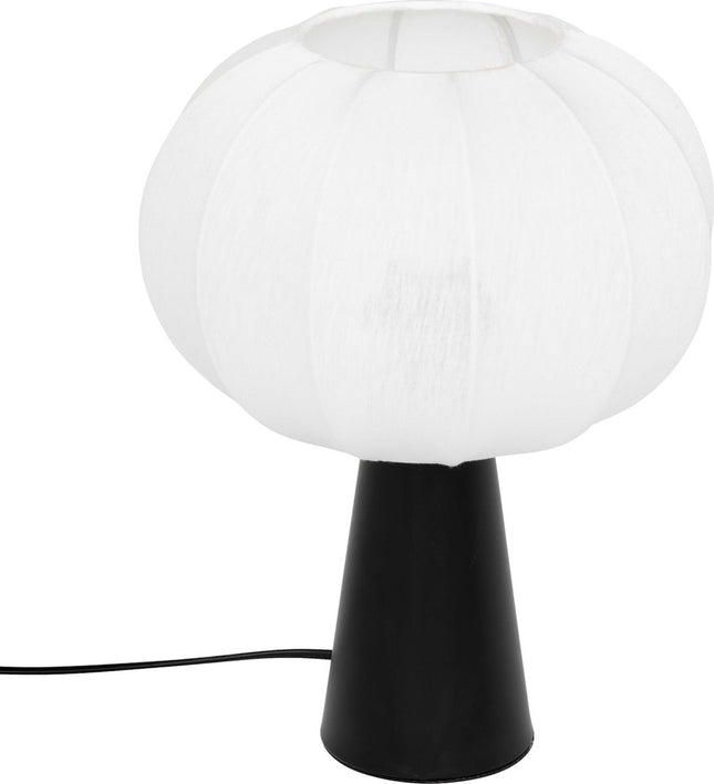 Atmosphera Tobie Tafellamp - Ø25xH33cm - Zwart/Wit