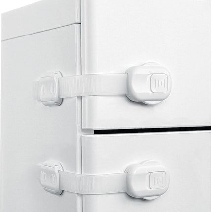 SIPO Kastbeveiliging - 6-delig Set Regelbare Sluiting voor Kasten en Lades - Kinderveiligheid - SBS-218 - Babyslot - Kinderslot - Kastslot voor Kinderen - Verstelbaar 8 tot 19.3cm