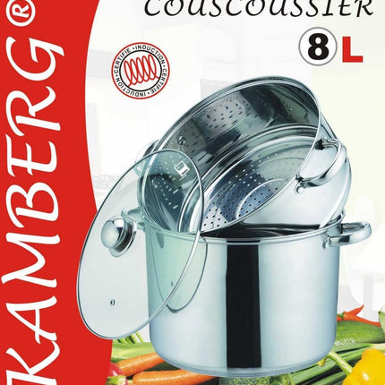 Couscouspan couscoussier Inox  8 liter