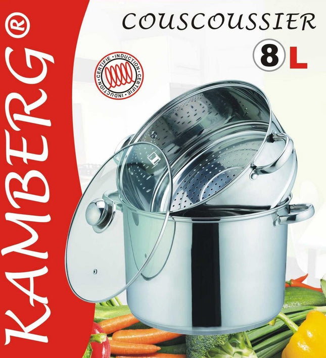 Couscouspan couscoussier Inox  8 liter