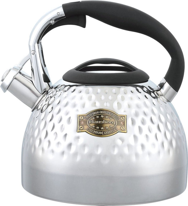 Klausberg KB-7644 - fluitketel - 3 Liter - rvs - alle warmtebronnen - Zilverkleurig