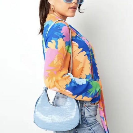 Handbag imitation leather with print