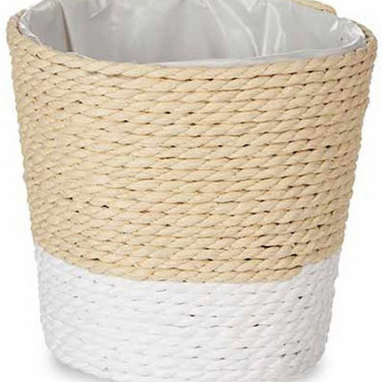 Grondlegger Natuurlijk Bruin Touw Plastic Wit/Natuurlijk (10 x 10 x 10 cm)