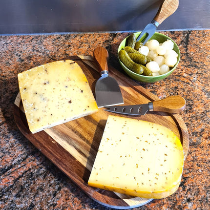 Secret de Gourmet – Acaciahouten Serveerplank – 30×20 cm – Natuurlijk Design