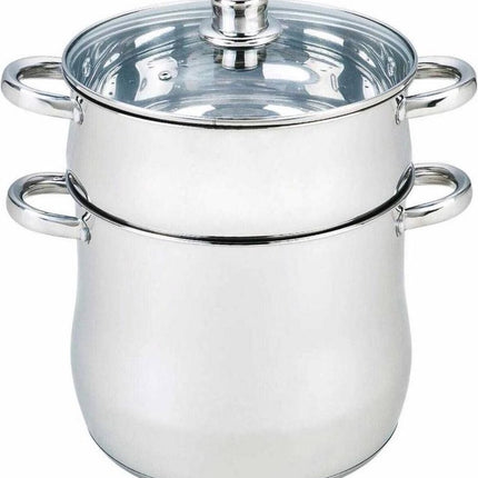 Royal Swiss Couscous Pot Met Glazen Deksel - RVS - 12 Liter