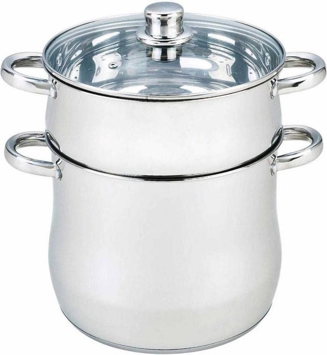 Royal Swiss Couscous Pot Met Glazen Deksel - RVS - 12 Liter