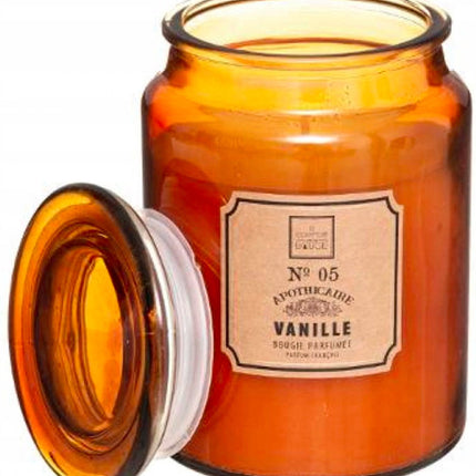 Geurkaars vanille in apothekerspot hoogte 14.5 cm 510 gram