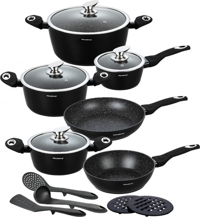 Klausberg 7322 pannenset – 15 delig – Gesmeed Aluminium – Alle warmtebronnen