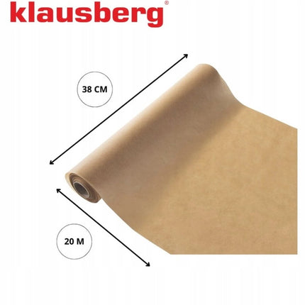Klausberg Bakpapier Pergamin 20m – 38cm Breed – KB-7903 – Voor Airfryer, Oven & Meer