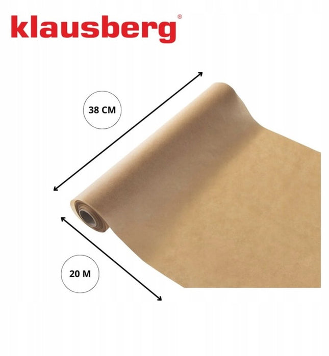 Klausberg Bakpapier Pergamin 20m – 38cm Breed – KB-7903 – Voor Airfryer, Oven & Meer