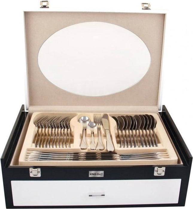Bestekset - 12 persoons - 72-delig - Luxe bestekkist - 18/10 - Kinghoff- KH-3549