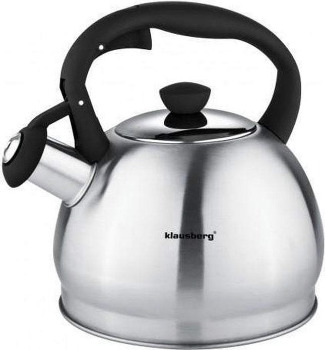 Klausberg KB-7043  fluitketel - 1,8L - rvs - alle warmtebronnen - Zwart