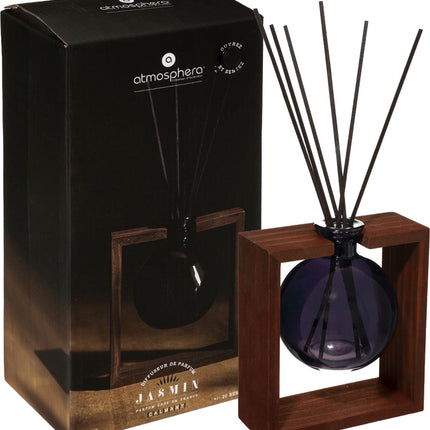 Atmosphera - Geurstokjes - Fragrance Sticks - Parfum Diffuser - Jasmin/Jasmijn - Hout - 250ml - Decoratie - Voor Binnen - Geschenk - Cadeau