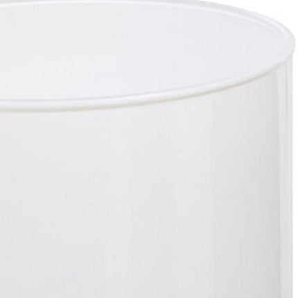 Lidy Glazen Vaas 20 cm - Wit - Diameter 14 cm - Woondecoratie - Bloemenvaas - Doorzichtig - Glas - Blanc