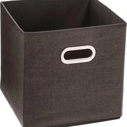 5Five Opbergmand/kastmand bruin - linnen - 29 liter - 31 x 31 x 31 cm - Opbergbox - Vakkenkast manden