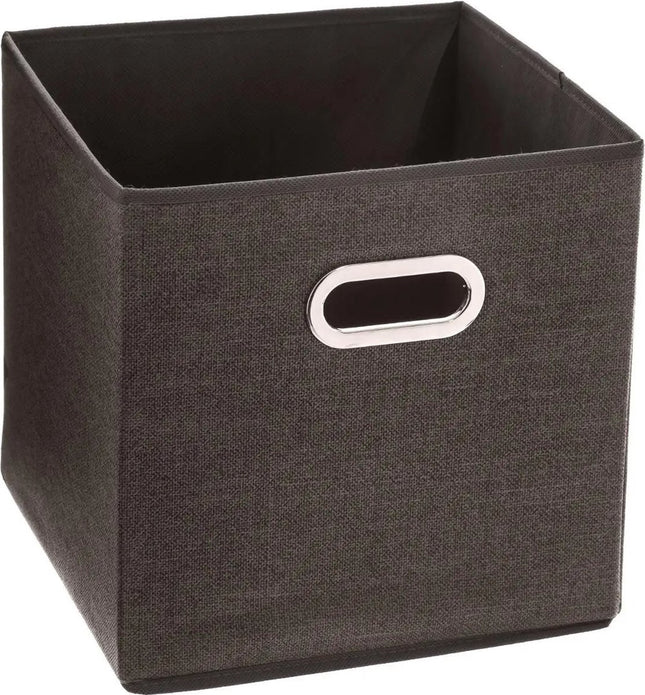 5Five Opbergmand/kastmand bruin - linnen - 29 liter - 31 x 31 x 31 cm - Opbergbox - Vakkenkast manden