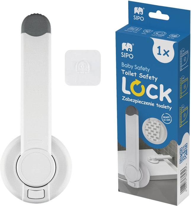 SIPO Toiletbril Slot met Sterke Tape - Veiligheidsslot tegen Openen voor Kinderen en Dieren - Snel te Monteren zonder Boren