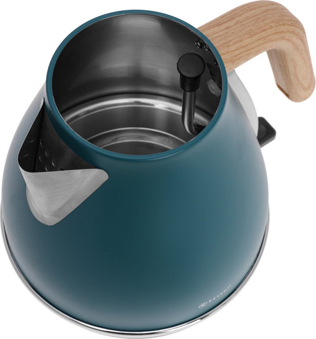 Kassel 93222 - Retro Waterkoker - 1,7L - RVS - Blauw