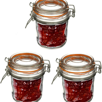 Secret de Gourmet Inmaakpot/voorraadpot - 6x stuks - 330 ml - glas met beugelsluiting - weckpot