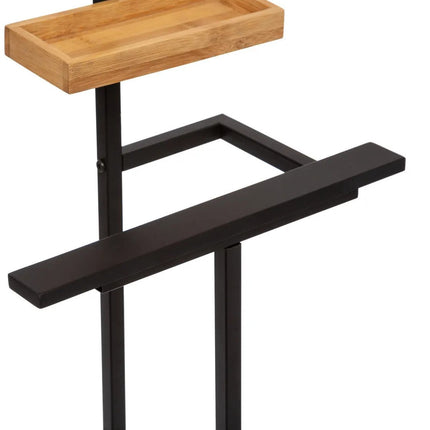 5Five Kledingrek Dressboy - Colbert/Jas en broek hanger - staand model - bamboe/metaal - zwart - 45 x 114 cm