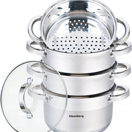 Top Choice - stoompan - 5 delig - 22cm - rvs - alle warmtebronnen