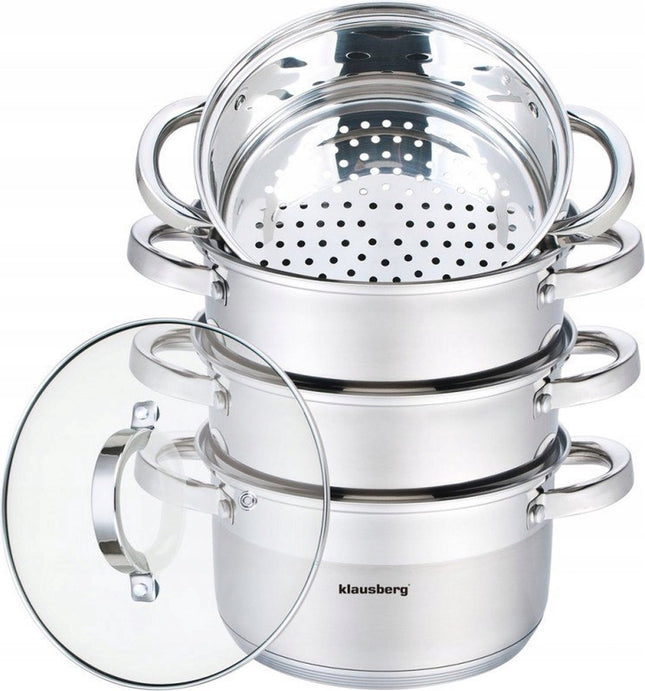 Top Choice - stoompan - 5 delig - 22cm - rvs - alle warmtebronnen