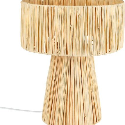 Atmosphera Raffia Tafellamp - Ø28xH34cm - Beige