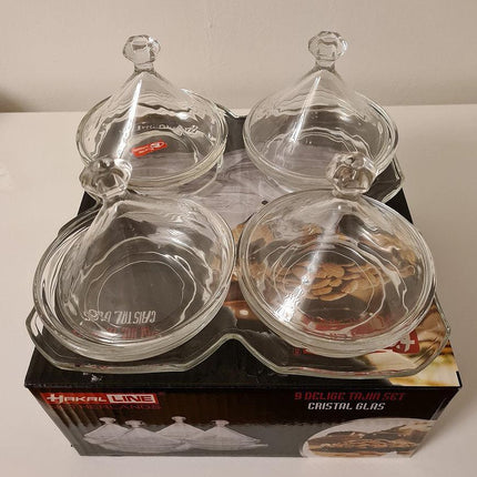 9 DELIGE TAJINE SET, Cristal Glas.