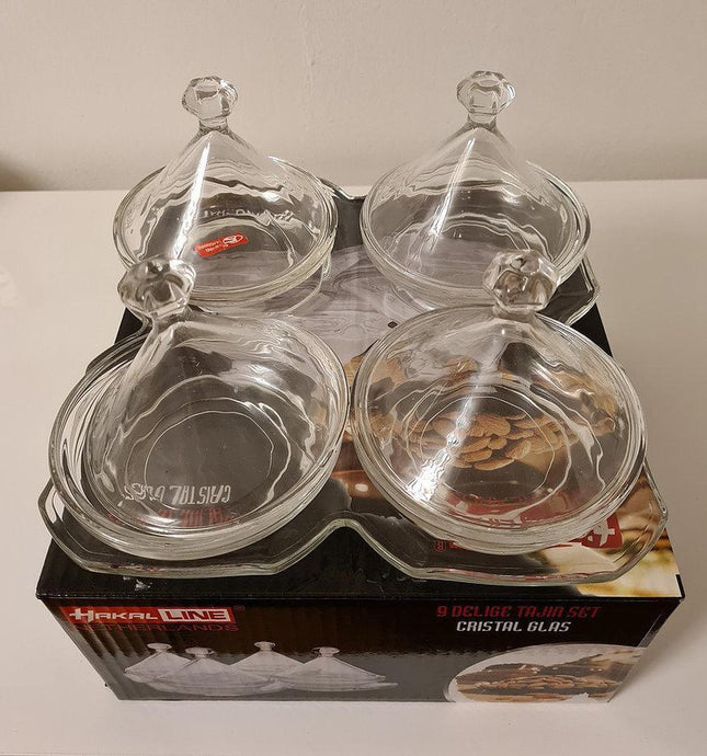 9 DELIGE TAJINE SET, Cristal Glas.