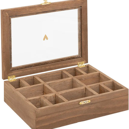 Atmosphera Sieradendoos hout - 13 compartimenten
