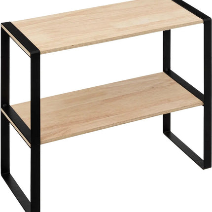 5Five Keukenrek aanrecht organiser - metaal - hout - 40 x 18 x 35 cm - opbergrek