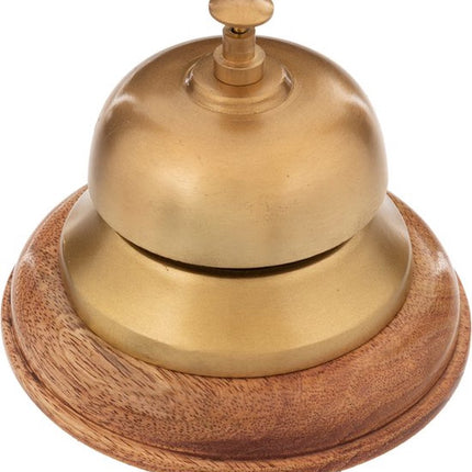 Atmosphera Kids Luxe Receptiebel - Tafelbel - Mango hout - Goud