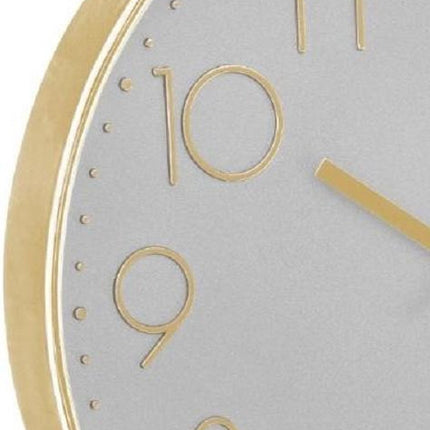 Wandklok Goud stil uurwerk met achtergrond grijs Ø 30CM