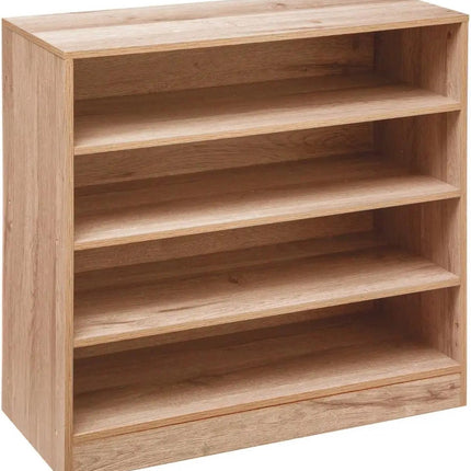Schoenenkast 12 paar schoenen naturel 67,5 x 68 cm van hout - Schoenen opbergen - Schoenenrekken