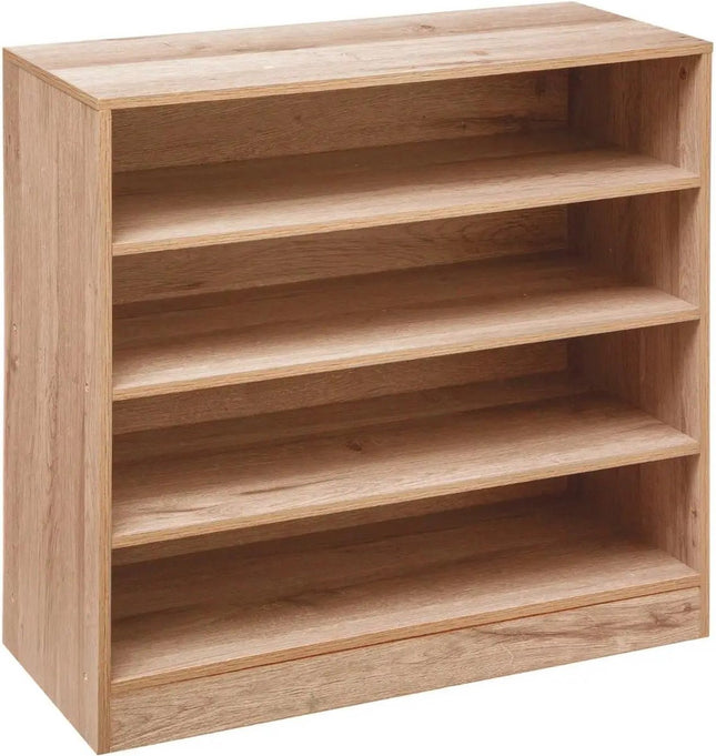 Schoenenkast 12 paar schoenen naturel 67,5 x 68 cm van hout - Schoenen opbergen - Schoenenrekken