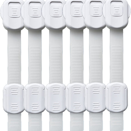 SIPO Kastbeveiliging - 6-delig Set Regelbare Sluiting voor Kasten en Lades - Kinderveiligheid - SBS-218 - Babyslot - Kinderslot - Kastslot voor Kinderen - Verstelbaar 8 tot 19.3cm