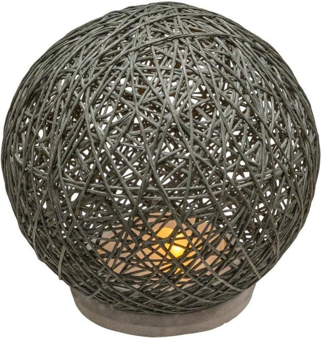 Atmosphera - Tafellamp - ⌀ 18,5 cm - Donkergroen - Cement Voet