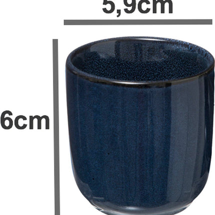Koffiekop - 100ML - Blauw - Espresso kop - Aardewerk