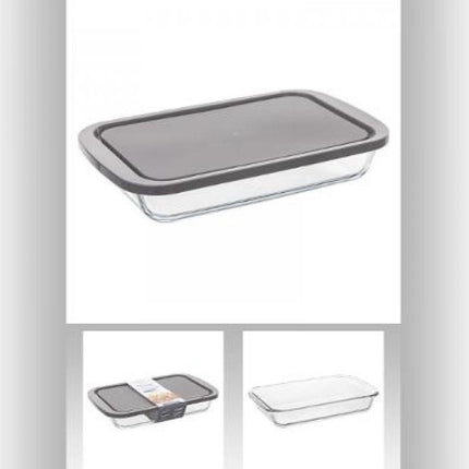 5Five Ovenschaal met deksel - borosilicaat glas - rechthoek - 1.6 Liter - 29 x 18 x 5 cm