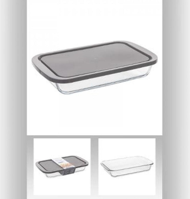 5Five Ovenschaal met deksel - borosilicaat glas - rechthoek - 1.6 Liter - 29 x 18 x 5 cm