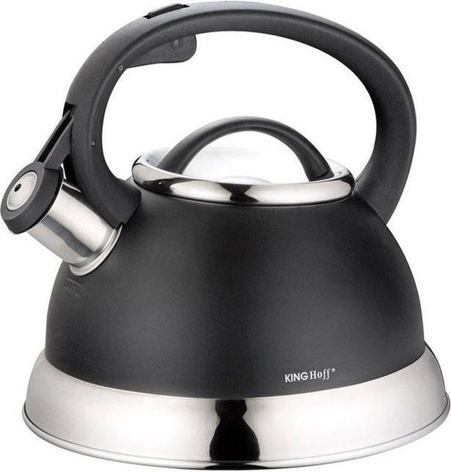 Kinghoff 1224 - Fluitketel - 2.2 liter - RVS - met fluit