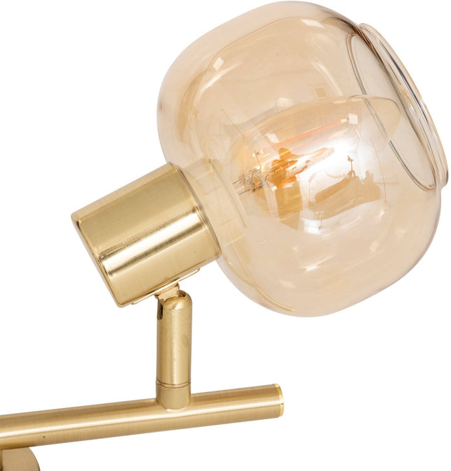 Atmosphera Pilia Plafondlamp - 28x11x19cm - Goud/Amber