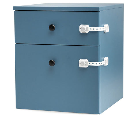 SIPO Veiligheidsslot voor Kastjes en Lades - 6 Stuks - Multifunctionele Kinderbeveiliging met Slim Slot - Wit - Verstelbaar -