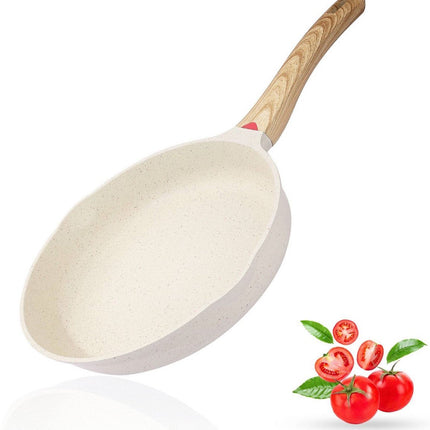 Koekenpan - Wokpan - hapjespan inductie krasbestendig coating - Ivory - PFOA free - 24cm -