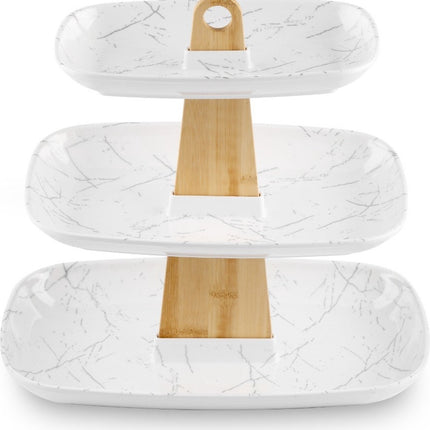 Marmerlook etagère Melamine – 3 laags