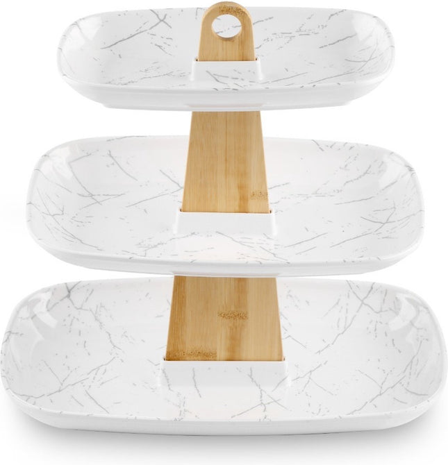 Marmerlook etagère Melamine – 3 laags