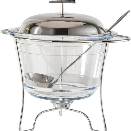 Kadirelli Soepkommen - Glazen Soepterrine - Voedselverwarmer - Soepketel - 4 Liter
